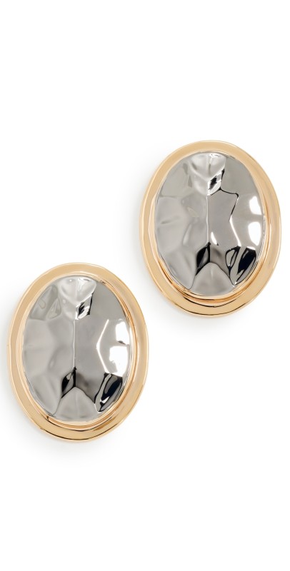 DEMARSON Jelena Earrings Gold/Gunmetal