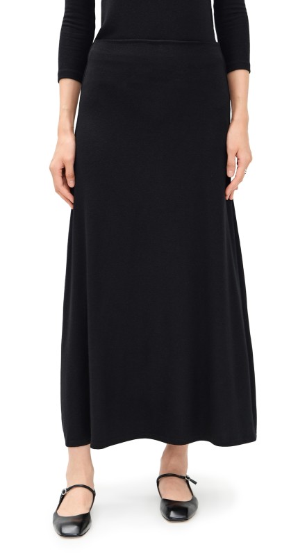 Leset Lauren High Waist Midi Skirt Black