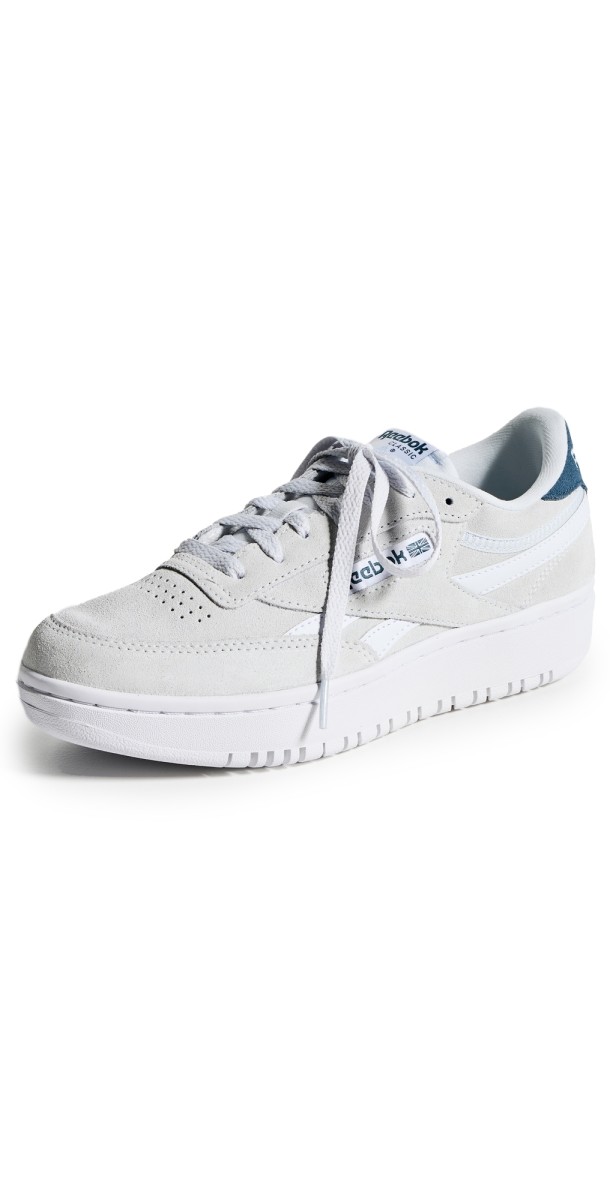 Reebok Club C Double Geo Mid Sneakers Cool Grey/White/Hoops Blue