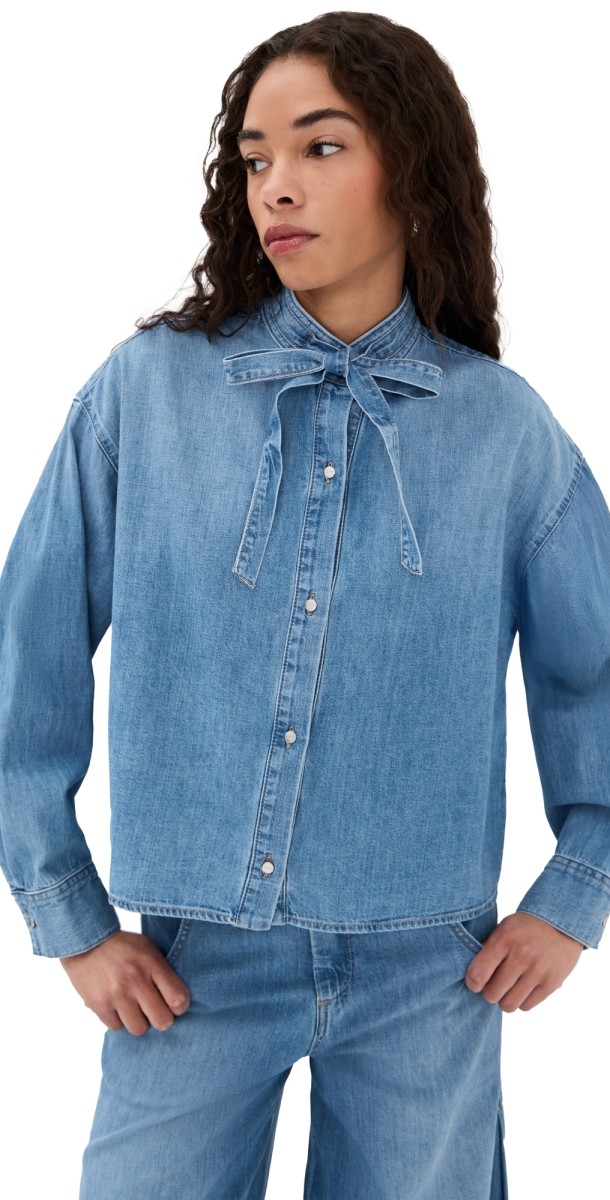 TWP Button Down with Tie Vintage Wash
