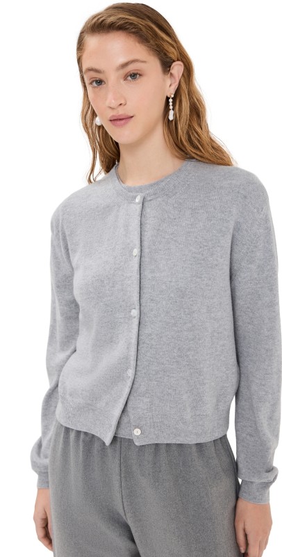 Nackiye Sea Shell Cashmere Cardigan Gris