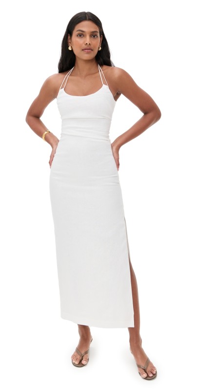 SIR. Camellia Midi Dress Ivory