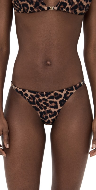 ANINE BING Bellamy Bikini Bottoms Leopard