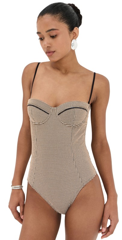 STAUD Maeve One Piece Natural Pique