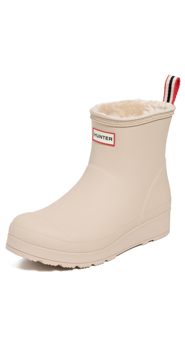 Hunter Boots Insulated Vegan Shearling Play Rain Boots Smoke Grey/Signature