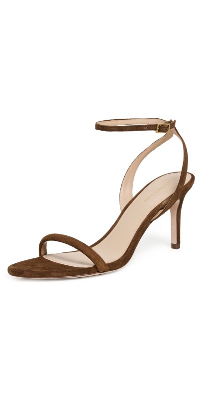 Veronica Beard Sylvie Sandals 75mm Chestnut Suede