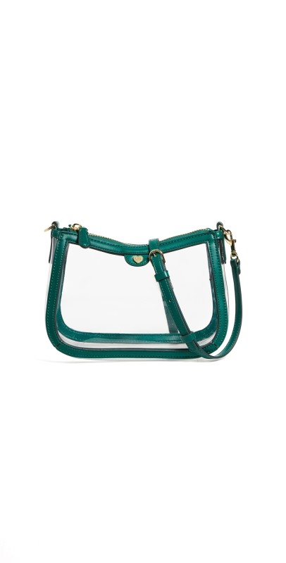 Stoney Clover Lane Curved East/West Crossbody Clear/Gr