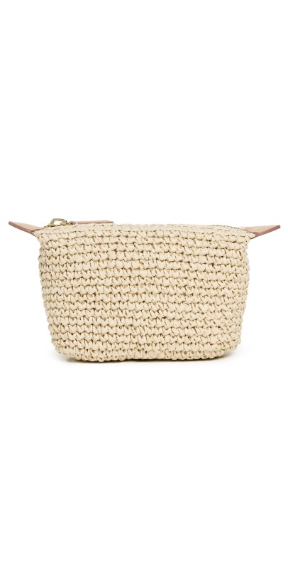 Stoney Clover Lane Raffia Pouchette Natural