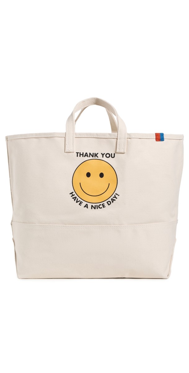 KULE The Take Out Tote White Canvas