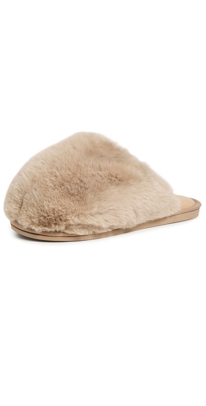Free People Snowball Slippers Taupe