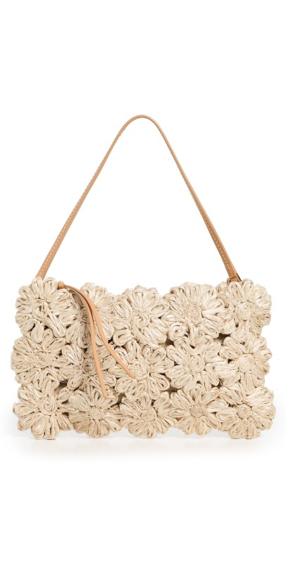 Poolside Bags The Ravello Floral Mini Bag Natural