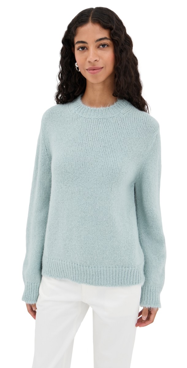 Jil Sander Long Sleeve Crew Neck Pullover Powder Blue