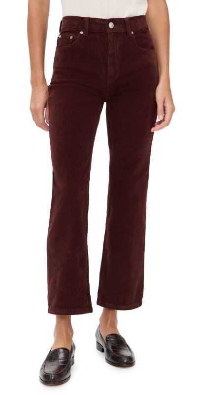 DL1961 Patti Straight High Rise Ankle Corduroy Jeans Syrah (Corduroy)