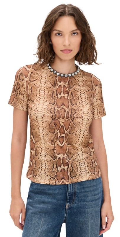 Zimmermann Embellished Tee Toffee Snake