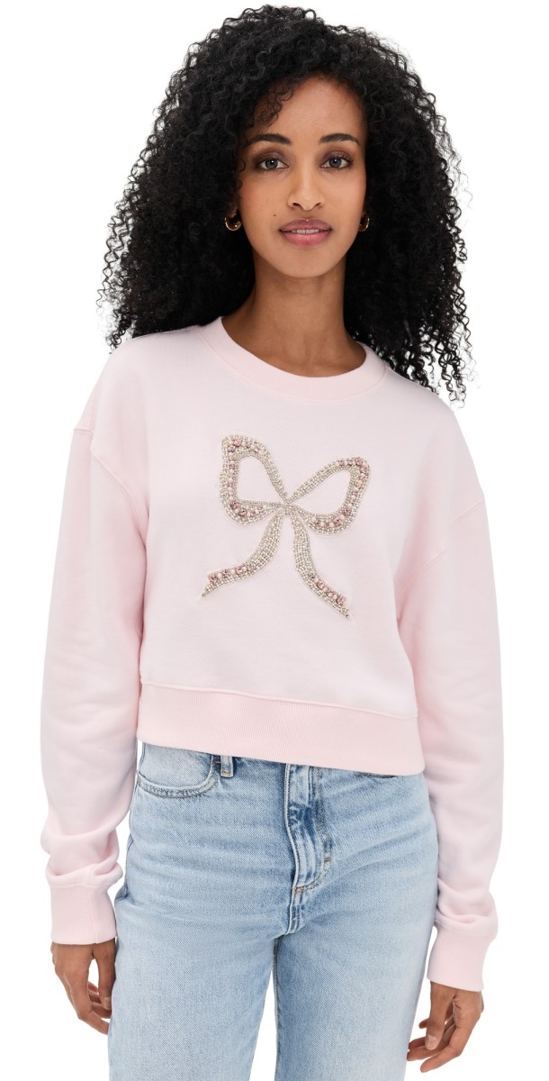 LoveShackFancy Rylan Pullover Wistful Pink