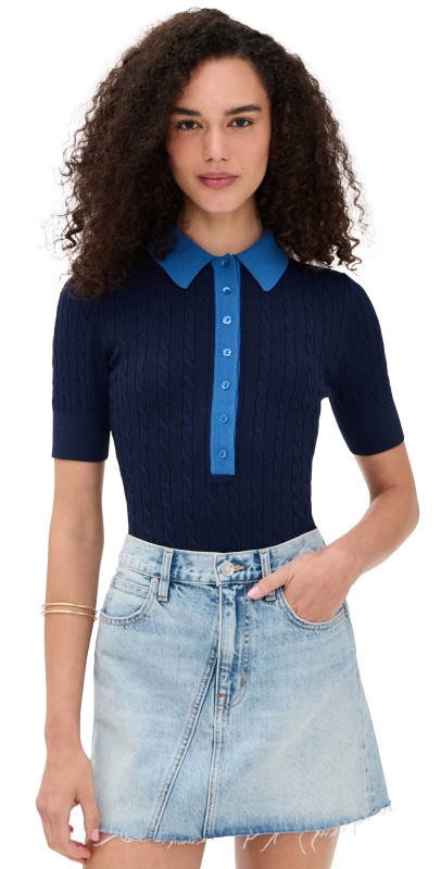Good American Cable Knit Bodysuit Midnight002