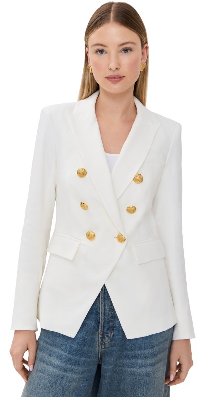 Veronica Beard Miller Dickey Jacket White