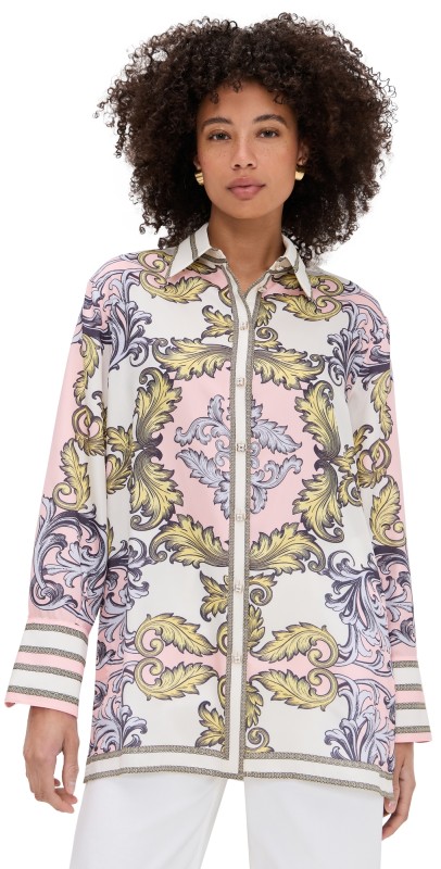 alice + olivia Lane Slit Cuff Oversized Button Down Day Dreamer