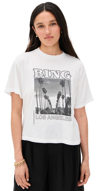 ANINE BING Louis Bing Tour Tee Ivory