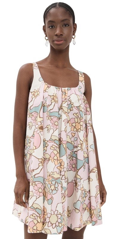 Zimmermann Maxine Mini Dress Pink Kaleidoscope Floral