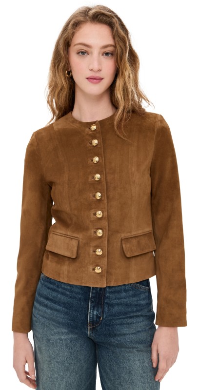 Nili Lotan Nanon Suede Jacket Martora