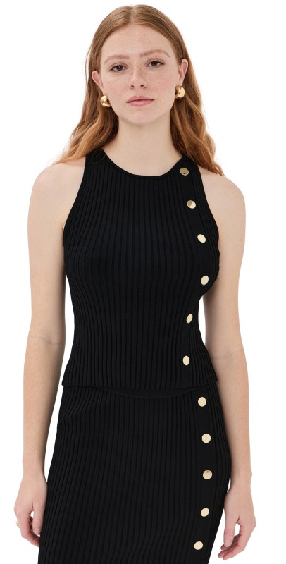 Veronica Beard Nelson Tank Sweater Black