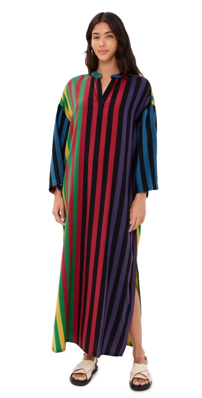 MARRAKSHI LIFE The Nero Collar Caftan Stripe 47
