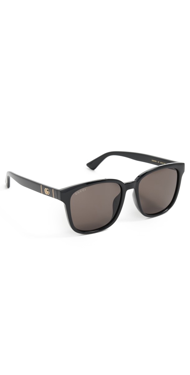Gucci Square Sunglasses Black-Black-Grey