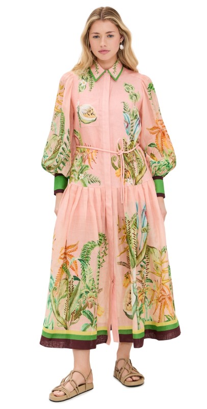 ALÉMAIS Papaya Shirtdress Pink