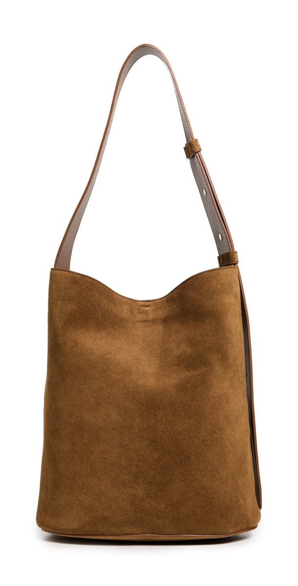 LIÉ STUDIO The Norma Tote Maple Brown Sued
