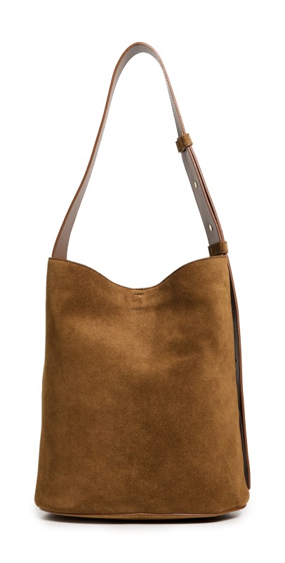 LIÉ STUDIO The Norma Tote Maple Brown Sued