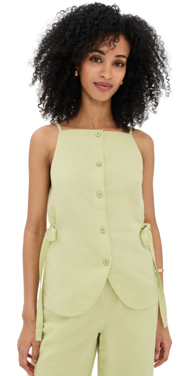 ALIGNE Ozais Linen Top Pistachio