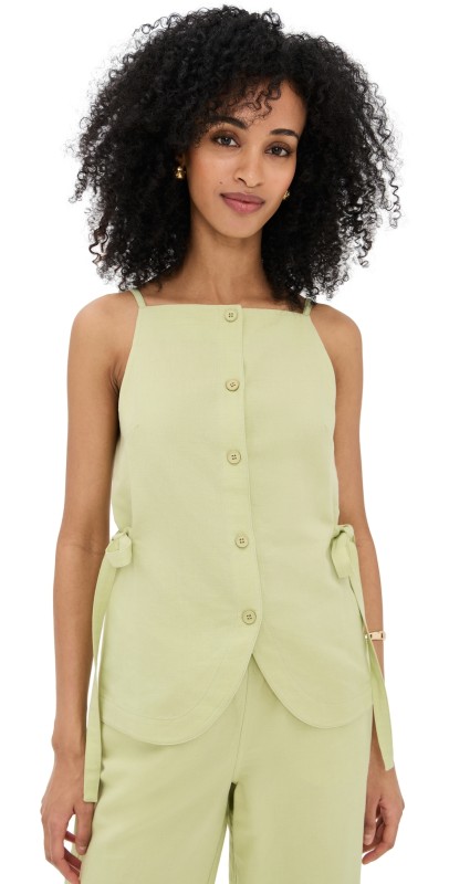 ALIGNE Ozais Linen Top Pistachio
