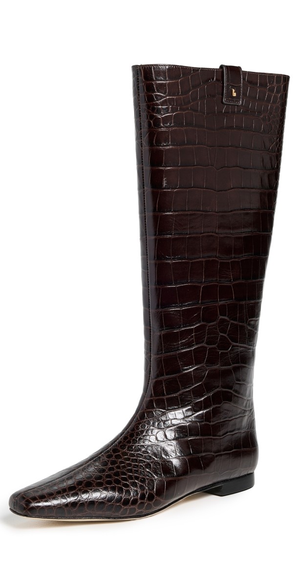 Larroudé Alexis Flat Boots Dark