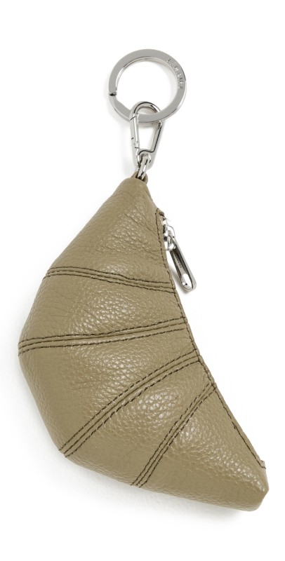 Lemaire Mini Croissant Key Ring Dusty Khak