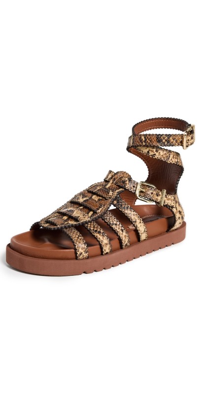 Zimmermann Goldie Gladiator Sandals Toffee