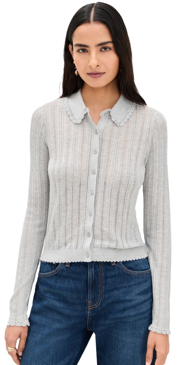 Ulla Johnson Lottie Knit Cardigan Slate