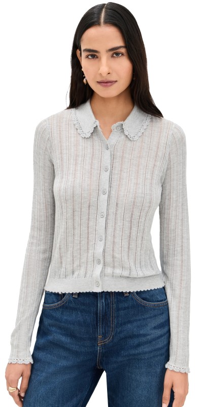 Ulla Johnson Lottie Knit Cardigan Slate