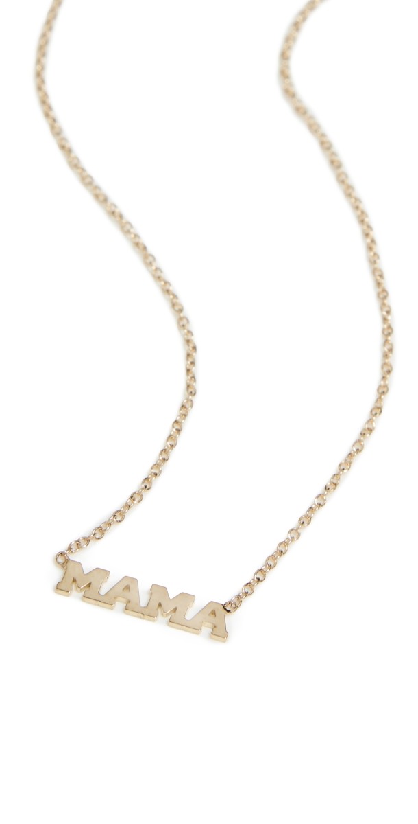 Zoe Chicco 14k Itty Bitty Words Necklace Gold