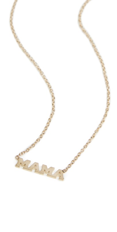 Zoe Chicco 14k Itty Bitty Words Necklace Gold