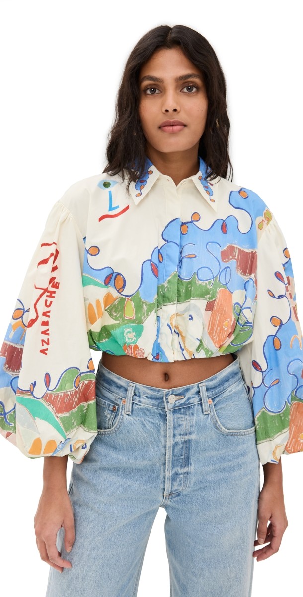 ALÉMAIS Nadia Cropped Shirt Multi