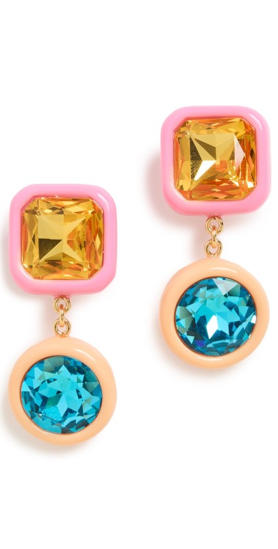 Lele Sadoughi Gem Drop Earrings Pop Pink 650