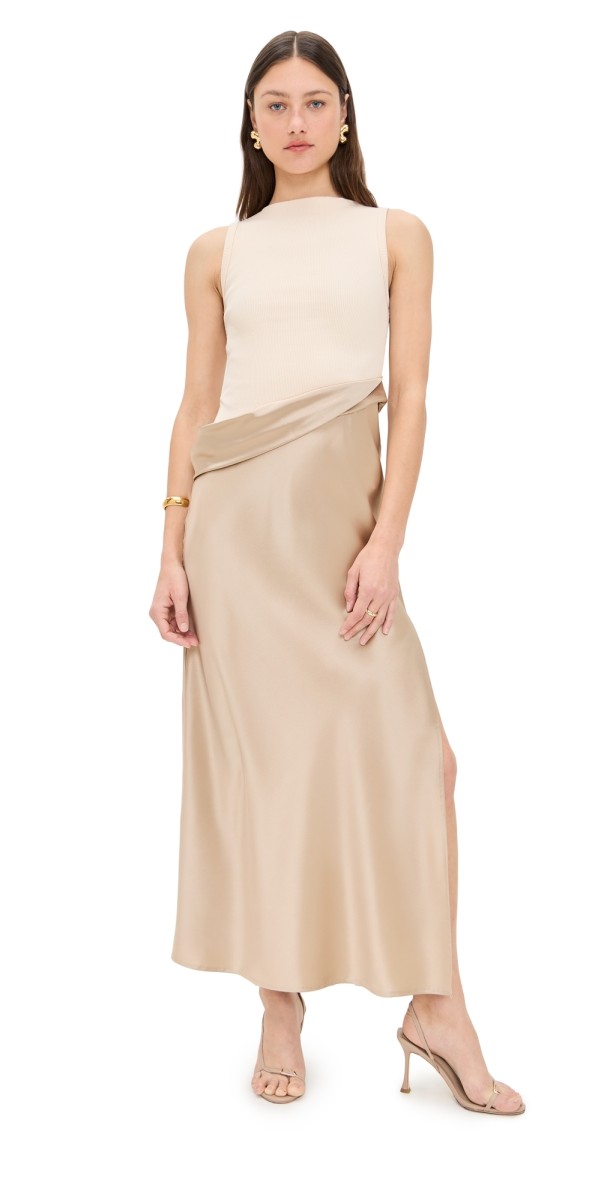 Nanushka Cobee Dress Dune/Crème