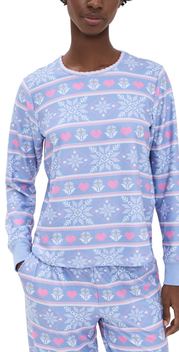 PJ Salvage Mountain Bound Long Sleeve Top Denim