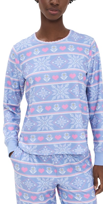 PJ Salvage Mountain Bound Long Sleeve Top Denim