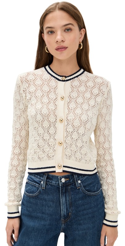 FRAME The Rookie Cardigan Cream Multi