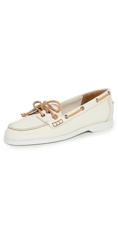 ATP Atelier Nesso Boat Shoes Bianco/Contrast Stitch