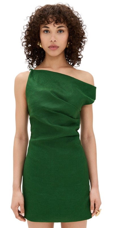 Ronny Kobo Winnie Dress Palm Green