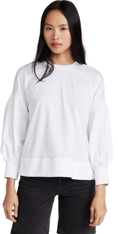 Victoria Victoria Beckham Blouson Shirt Sleeve Top White