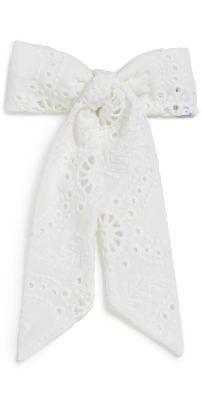 Hill House Home The Belle Bow Trellis Broderie/Whit